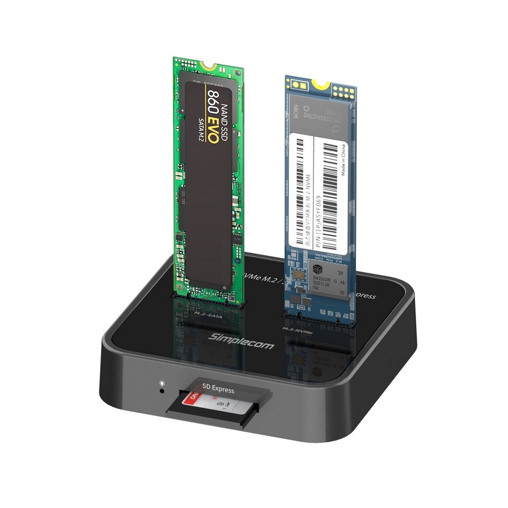 Simplecom SD530 USB 3.2 Gen2 to NVMe + SATA M.2 SSD Dual Bay Docking
