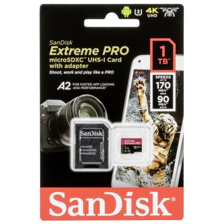 SanDisk SDSQXCZ-1T00-GN6MA Extreme Pro 1 TB microSDXC Memory Card with