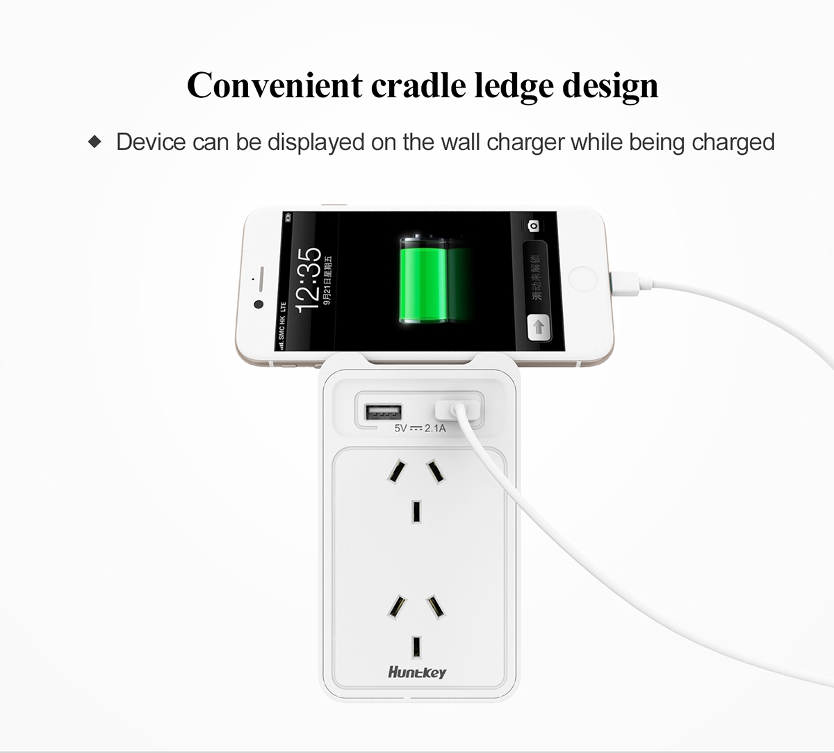 HUNTKEY SAC207 SMART WALL CHARGER with 2 AC and 2 USB combined 2.4A (TWIN PACK) 4