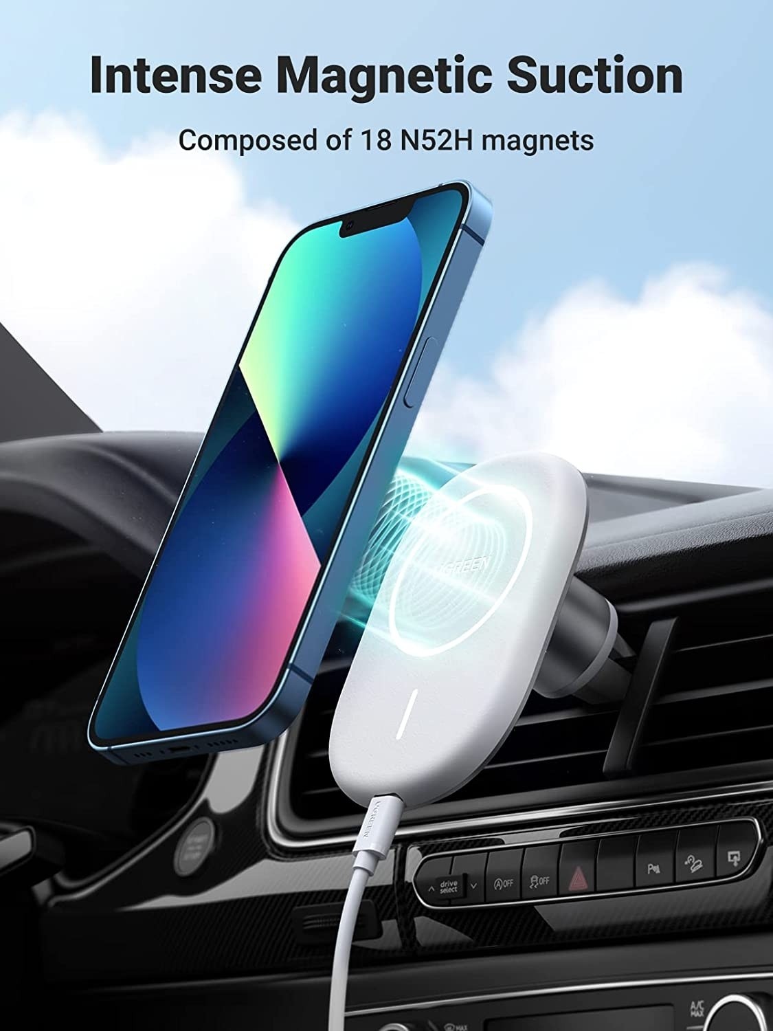 UGREEN 40117 Wireless Car Charger PowerhousePC