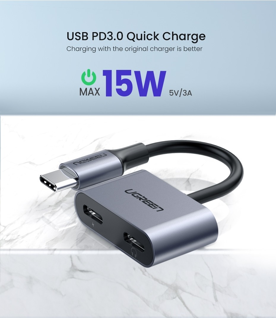 UGREEN 60165 USBC to Dual USBC Adapter PowerhousePC