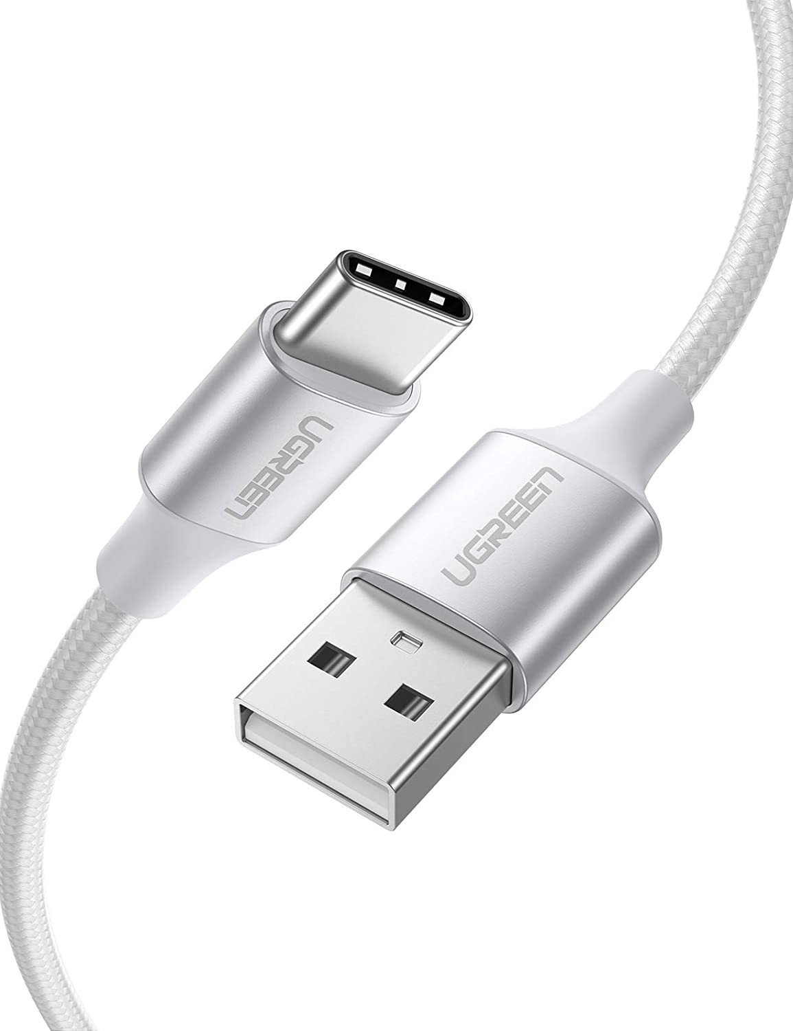 UGREEN 60409 USBA to USBC Charging Cable 3M (Silver White) PowerhousePC