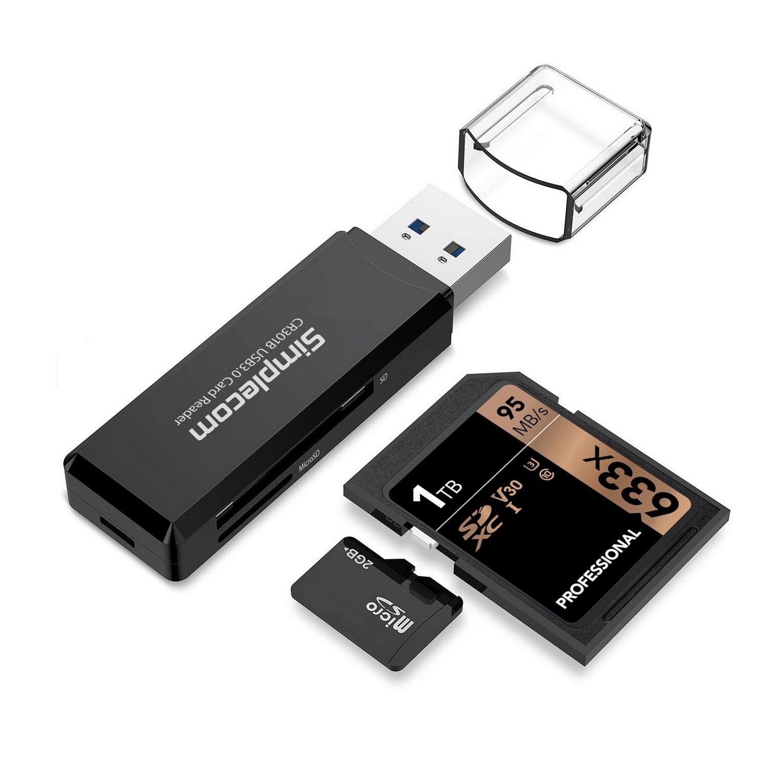 Simplecom CR301B 2 Slot SuperSpeed USB 3.0 Card Reader - PowerhousePC