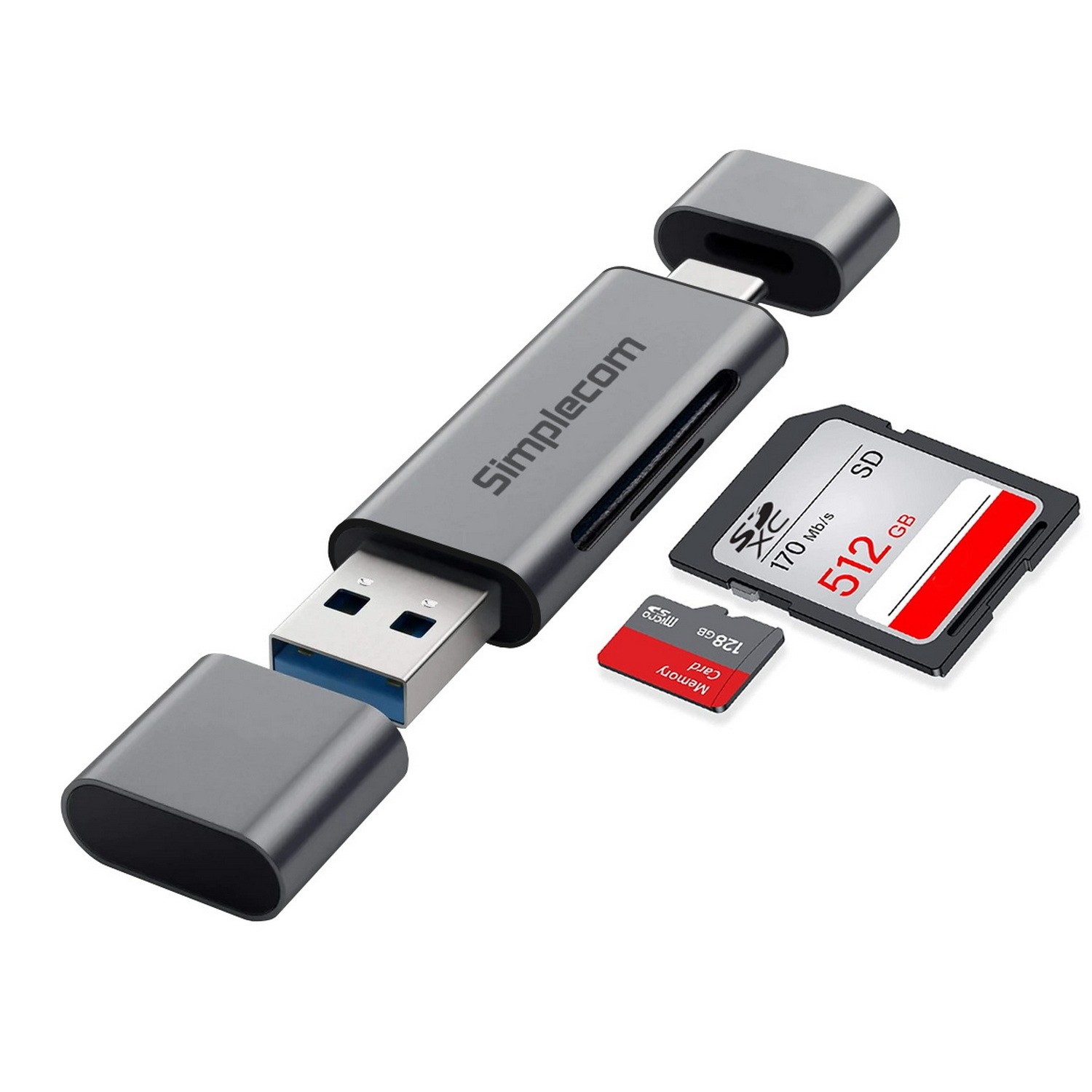CR402 SuperSpeed USBC and USBA SD/MicroSD Card Reader USB 3