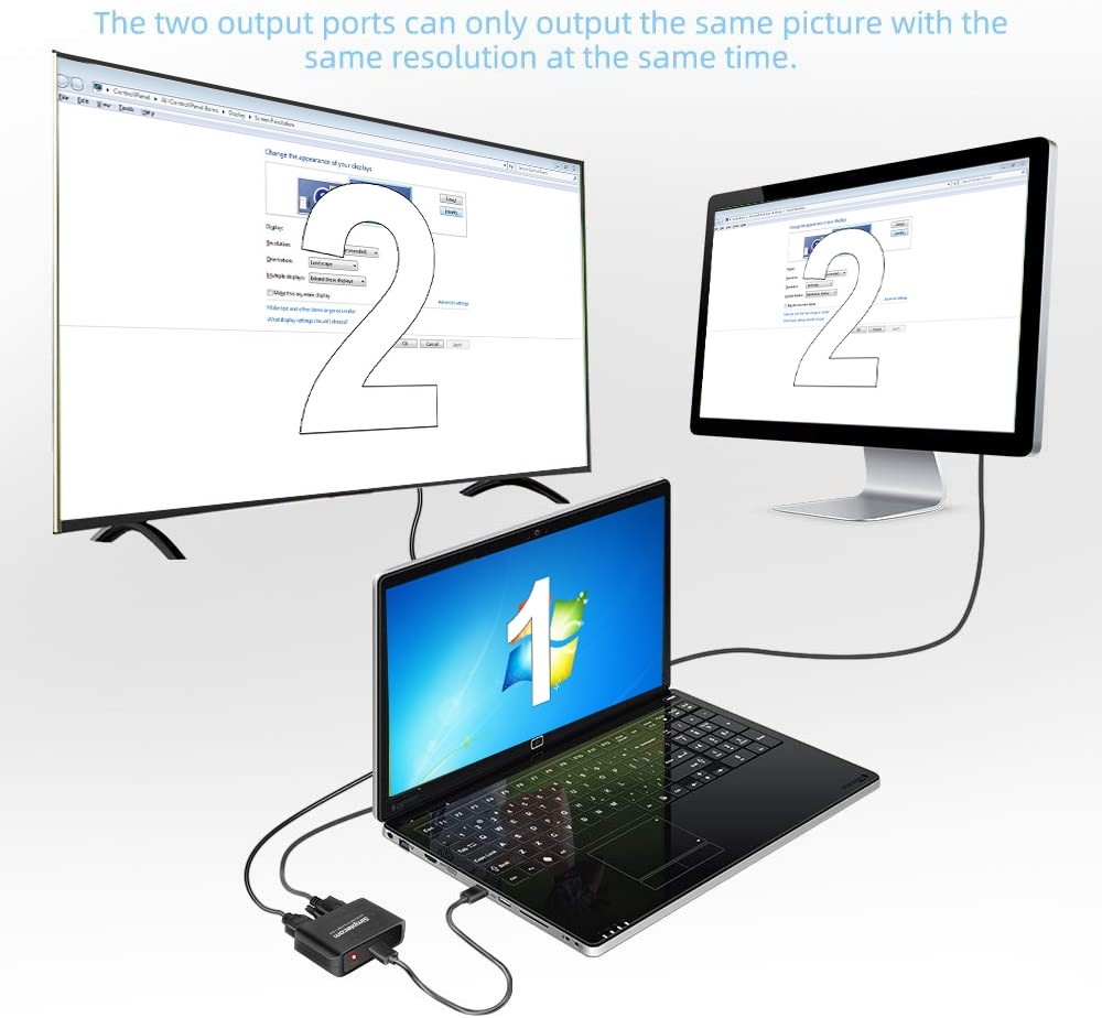 DA326 USB 3.0 to HDMI + VGA Video Adapter with 3.5mm Audio