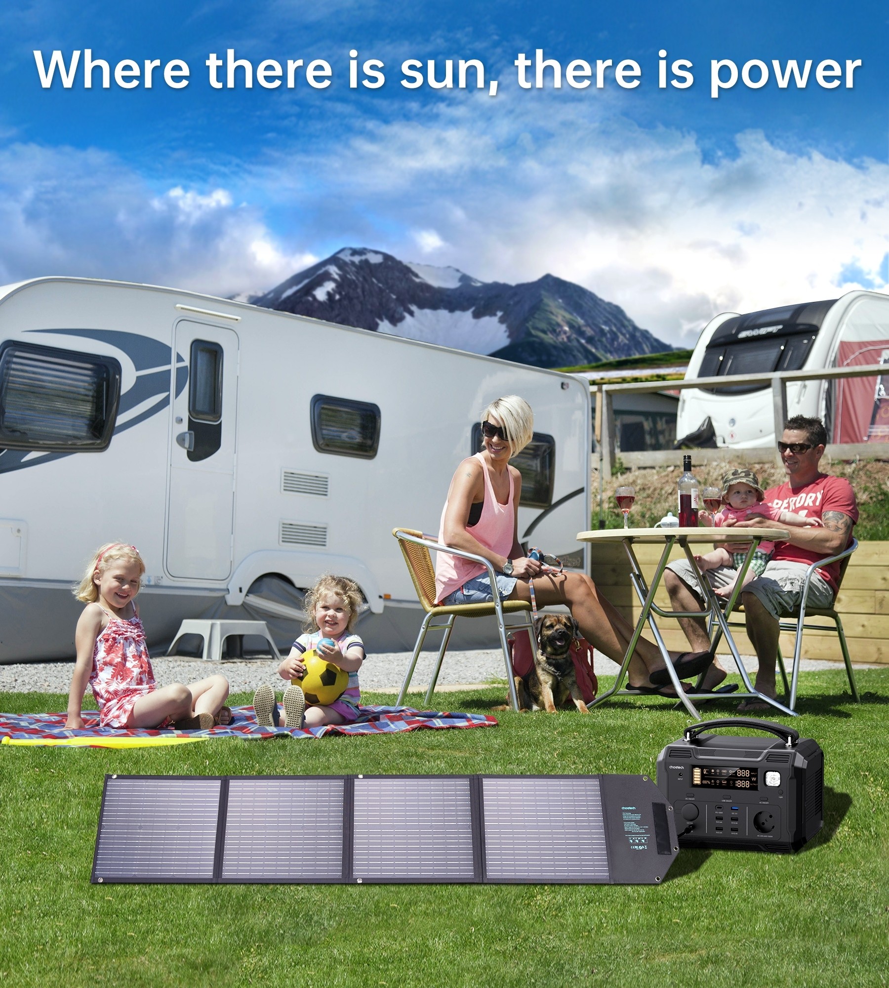 CHOETECH SC009 100W Foldable Solar Charger - PowerhousePC
