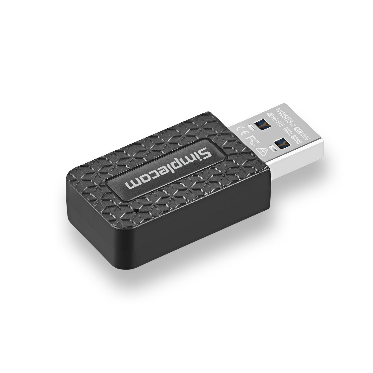 Simple.com Adapter Simplecom NW608v2 WiFi 5 AC1300 Dual-Band USB 3.0 Wireless Adapter ...