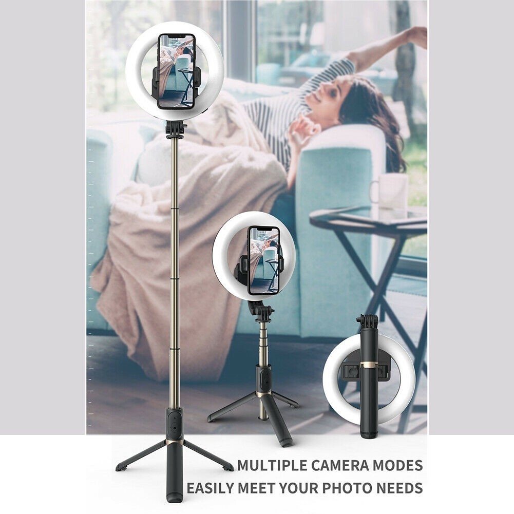 TEQ Q07 Bluetooth Ring Light Selfie Stick + Tripod stand PowerhousePC