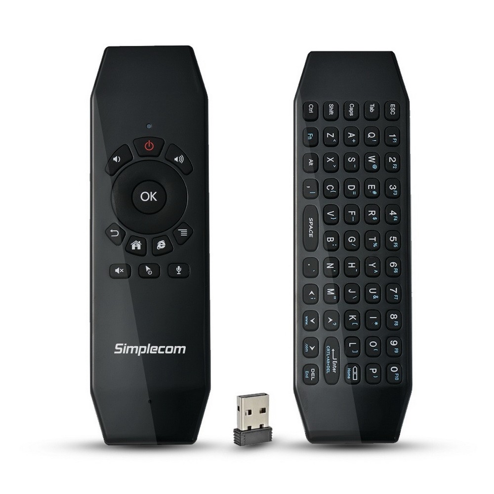 Simplecom RT150 2.4GHz Wireless Remote Air Mouse Keyboard with IR ...
