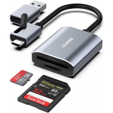 BENFEI USB Type-C/Type-A to SD TF Card Reader