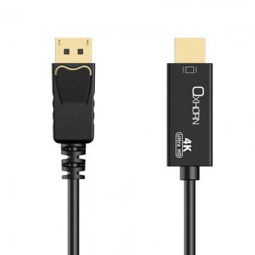 OXHORN CB-DP-HDMI-02 DisplayPort to HDMI Cable 4K, 1.8m