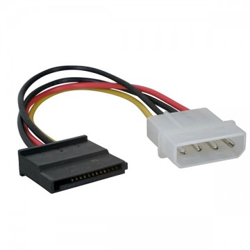 ATX 15CM 4-pin Molex Male Power to 1x Serial ATA-15pin Cable Adapter