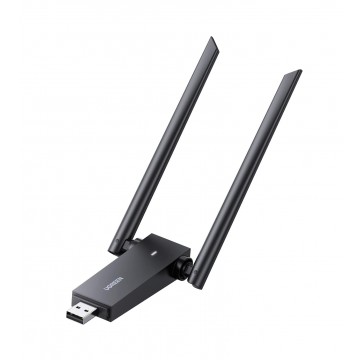 UGREEN 50341 AC1300 Dual-Band USB3.0 Wi-Fi Adapter 867Mbps 5GHz, 2x 5dBi Antennas, 50m Range, for PC/Laptop