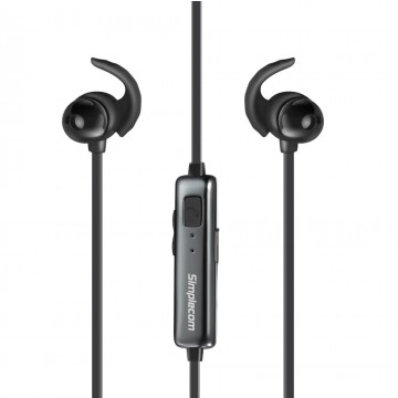 Simplecom BH310 Metal In-Ear Sports Bluetooth Stereo Headphones Black