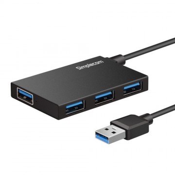 Simplecom CH351 Ultra Compact Aluminium 4 Port USB 3.0 Hub for PC Mac Laptop