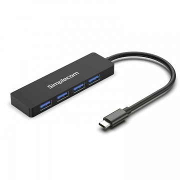 Simplecom CH360 SuperSpeed USB-C to 4-Port USB-A Hub USB 3.2 Gen1 Aluminium