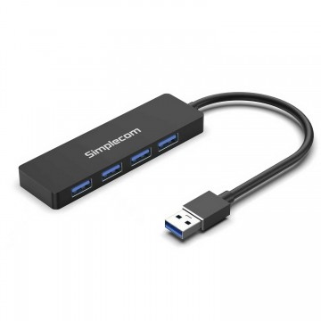 Simplecom CH362 4-Port SuperSpeed USB 3.0 (USB 3.2 Gen 1) Type-A Hub Aluminium