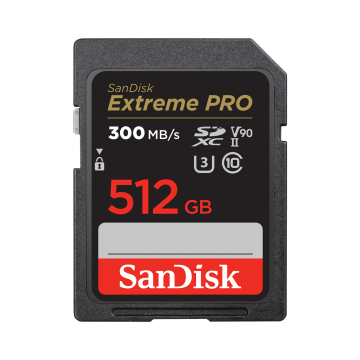 SanDisk 512GB Extreme PRO SDHC and SDXC UHS-II Card (SDSDXDK-512G-GN4IN)
