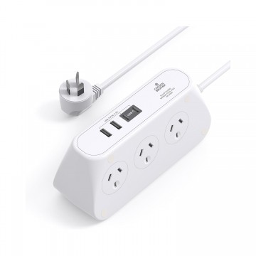 Chosen Brother 6-outlet Powerboard with 2 USB-C 2 USB-A, 350J Surge Protection, 1.5M Extension