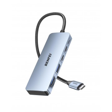 BENFEI 000392GY USB C Hub 10Gbps, 4 Ports USB 3.2 Adapter with 2xUSB-C and 2xUSB-A 3.2
