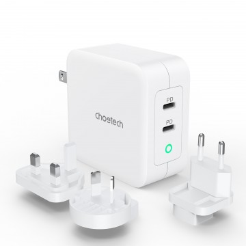 CHOETECH PD6008  GAN Dual Type-C 100w Travel Charger (US/EU/UK/AU)