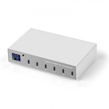 INTACT WLX-X6P 6-port USB-C multi-function PD charger, single port 30W x 6 Ports Total power: 140W