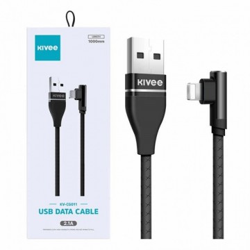 KIVEE CG011 Angle iPhone 8-pin Charging Cable 1M Black