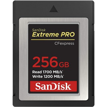 SanDisk 256GB Extreme PRO CFexpress Card Type B - SDCFE-256G-GN4NN READ 1700 MB/S WRITE 1200MB/S