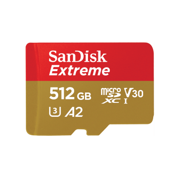 SanDisk 512GB Extreme microSDXC UHS-I Card SDSQXAV-512G-GN6MN