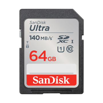 SanDisk 64GB Ultra SDXC UHS-I Card (SDSDUNB-064G-GN6IN)