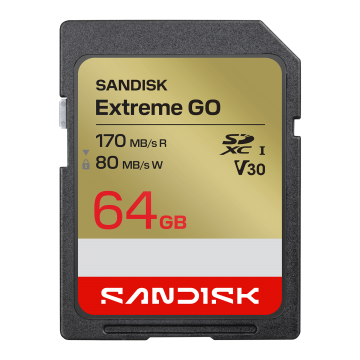 SanDisk 64G Extreme GO SD UHS-I Card (SDSDXGN-064G-GNCIN)