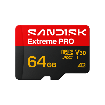 SanDisk 64G Extreme PRO microSD UHS-I Card (SDSQXCU-064G-GS6MA)