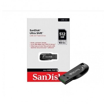 SanDisk 512GB Ultra Shift USB 3.2 Gen 1 Flash Drive SDCZ410-512G-G46 (Black)