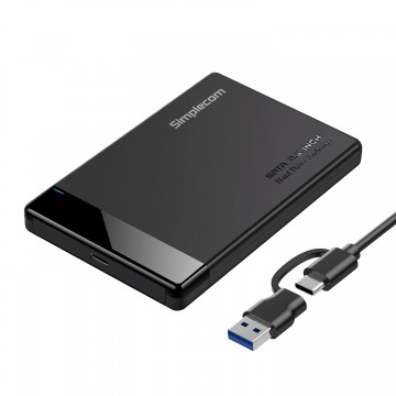 Simplecom SE109 Tool-free 2.5" SATA HDD SSD to USB-C Enclosure USB 3.2 Gen 1