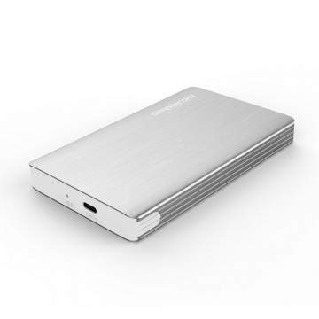 Simplecom SE220 Aluminium Tool-Free 2.5'' SATA HDD/SSD to USB 3.1 Type C Enclosure Silver