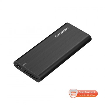 Simplecom SE515 Tool-Free NVMe / SATA Dual Protocol M.2 SSD to USB 3.2 Gen 2 Type C Enclosure 