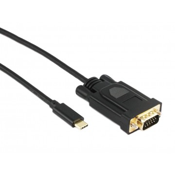 HIGH QUALITY 2M USB Type C M to VGA HD15M Cable