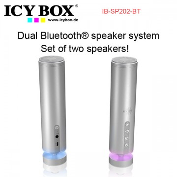 ICYBOX IB-SP202-BT Dual Bluetooth speaker system - Set of two speakers!	