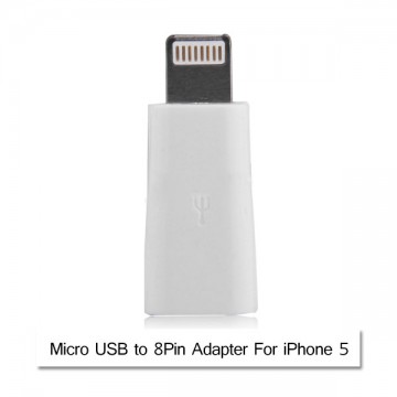 Micro USB to 8pin Adapter for iPhone 5S/5C/5/iPad Air/iPad Mini/iPod Nano7/Touch 5  